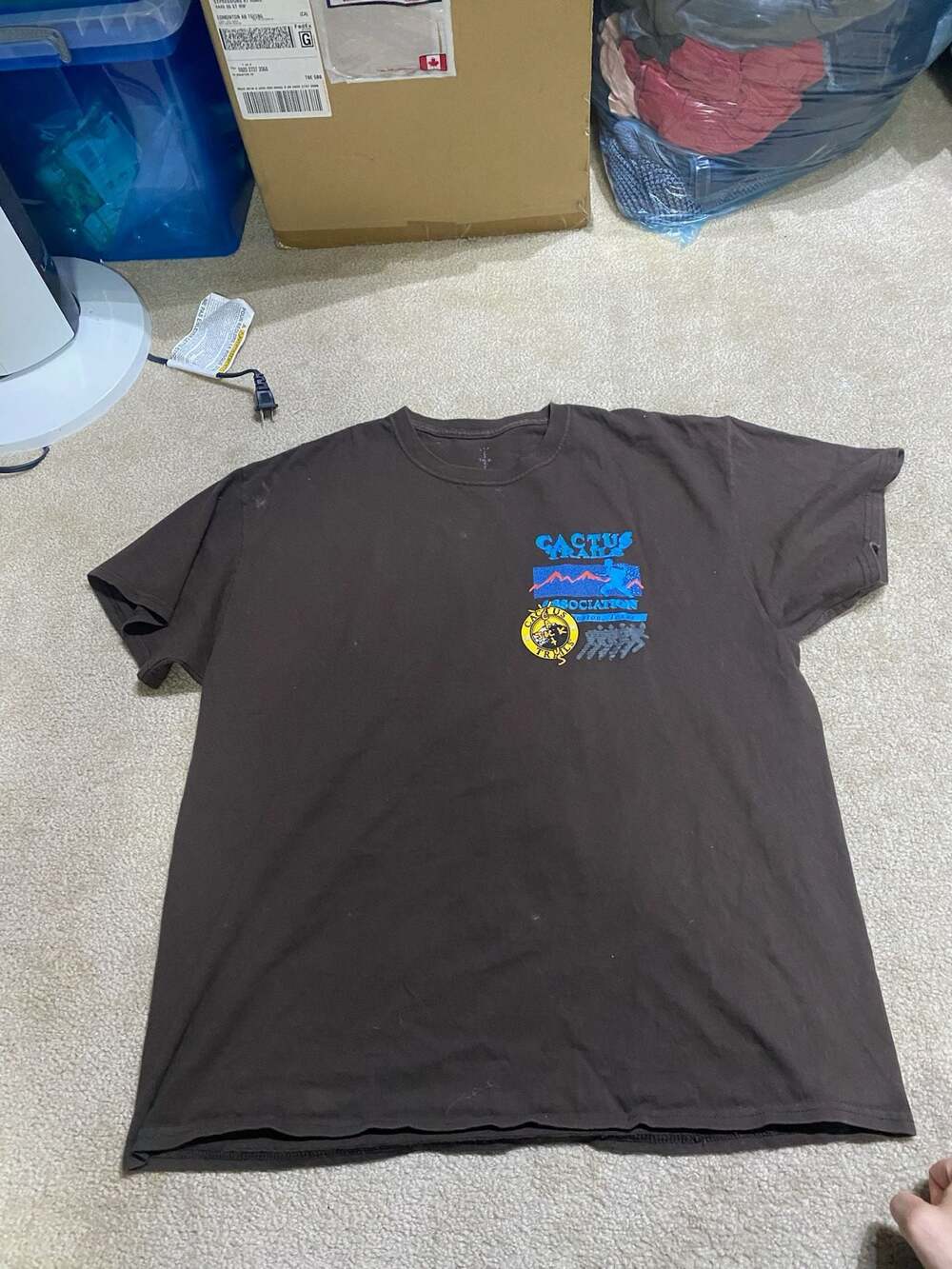 Travis Scott Cactus Jack Cactus Trails Association Brown T-Shirt Size L